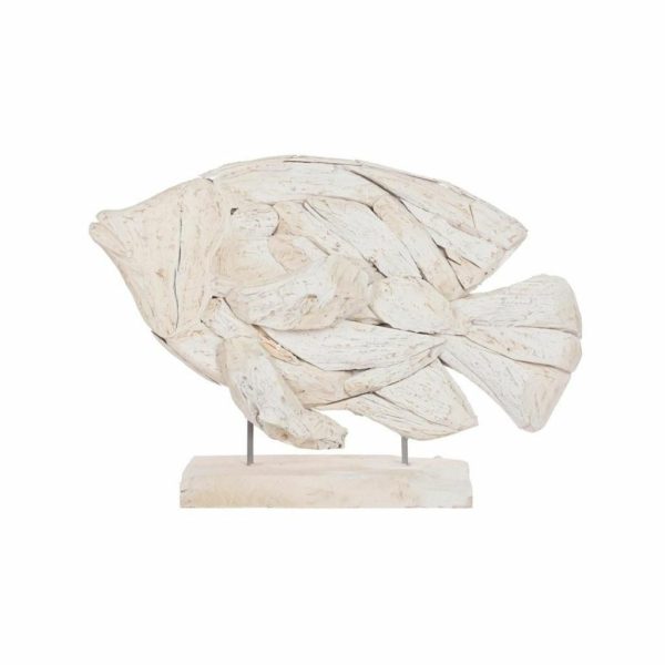 PESCE TEAK C/BASE 78 CMBIANCO SABBIATO PESCE TEAK C/BASE 78 CMBIANCO SABBIATO