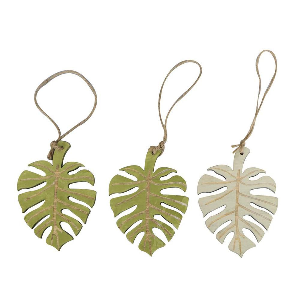 SET 3 FOGLIE LEGNO D/APPENDERE 10 CM TORTORA/VDE/BCO SET 3 FOGLIE LEGNO D/APPENDERE 10 CM TORTORA/VDE/BCO