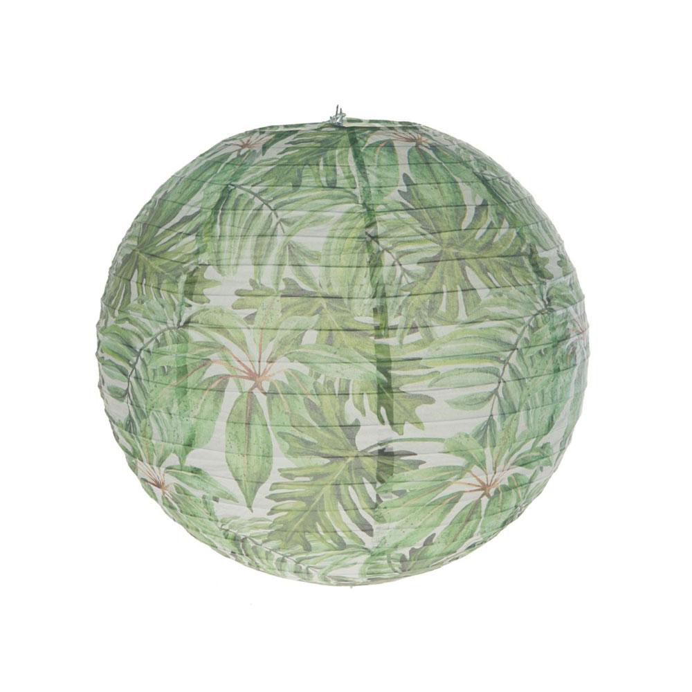 LANTERNA CARTA SFERICA -JUNGLE- 30,5 CM VERDE