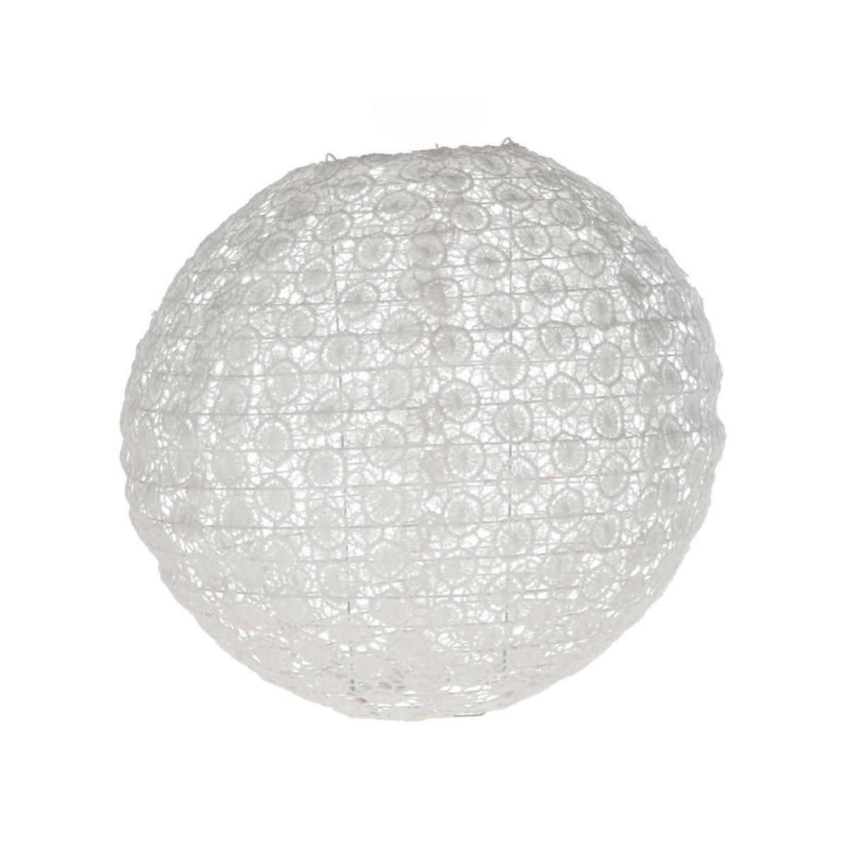 LANTERNA CARTA SFERICA -CERCHI- CM 30 BIANCA