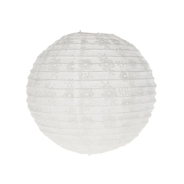 LANTERNA CARTA SFERICA TEMI FLOREALI CM 30 BIANCA LANTERNA CARTA SFERICA TEMI FLOREALI CM 30 BIANCA