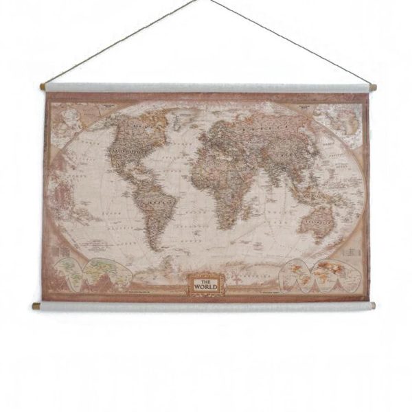 CARTINA PLANISFERO 126X85 CM H.2,5 CM NATURALE CARTINA PLANISFERO 126X85 CM H.2,5 CM NATURALE