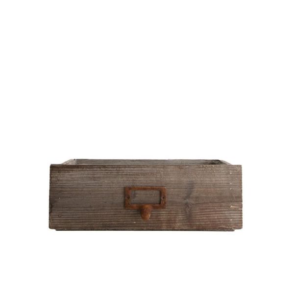 CASSETTO LEGNO C/PLASTICA 27/25X12,5 CM H.9 CM MARRONE ANTICATO CASSETTO LEGNO C/PLASTICA 27/25X12,5 CM H.9 CM MARRONE ANTICATO