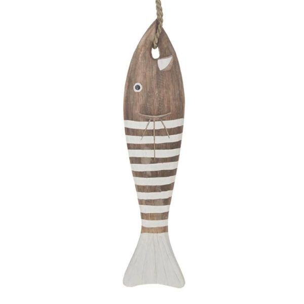 PESCE LEGNO D/APPENDERESTRISCE 40X10C3 CM BIANCO/MARRONE PESCE LEGNO D/APPENDERESTRISCE 40X10C3 CM BIANCO/MARRONE