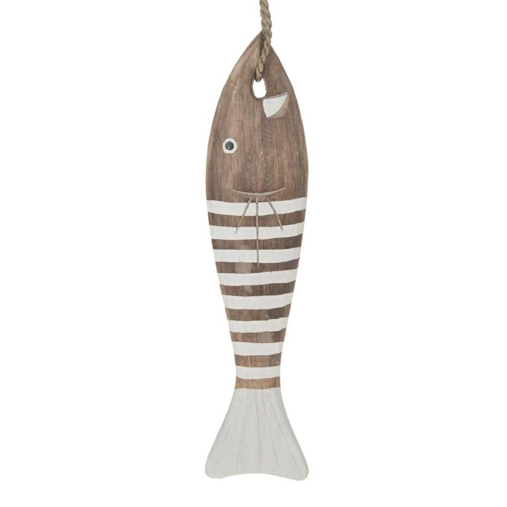 PESCE LEGNO D/APPENDERESTRISCE 40X10C3 CM BIANCO/MARRONE PESCE LEGNO D/APPENDERESTRISCE 40X10C3 CM BIANCO/MARRONE