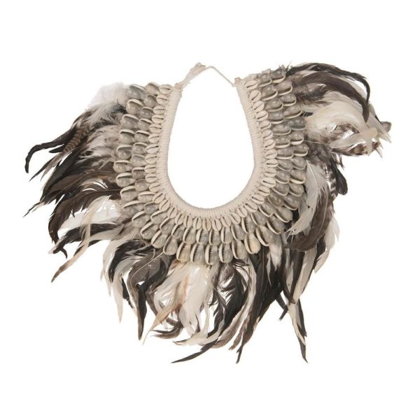 COLLANA PIUME/CONCHIGLIE 40X30X3 CM NATURALE COLLANA PIUME/CONCHIGLIE 40X30X3 CM NATURALE