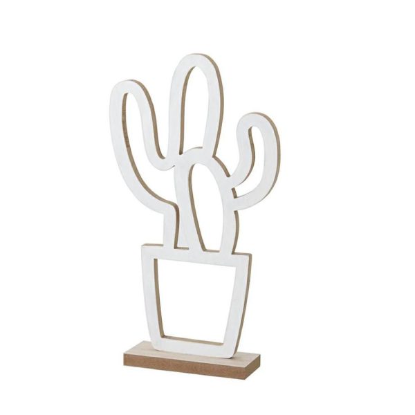 CACTUS LEGNO 13X5 H30 CM BIANCO CACTUS LEGNO 13X5 H30 CM BIANCO