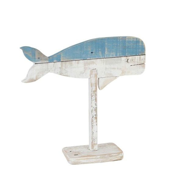 BALENA LEGNO39X2X37 CM SU PIEDISTALLO BLU/BIANCO BALENA LEGNO39X2X37 CM SU PIEDISTALLO BLU/BIANCO