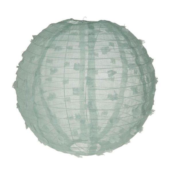 LANTERNA COTONE TONDA C/PALLINI 40X40X40 CM VERDE MENTA LANTERNA COTONE TONDA C/PALLINI 40X40X40 CM VERDE MENTA
