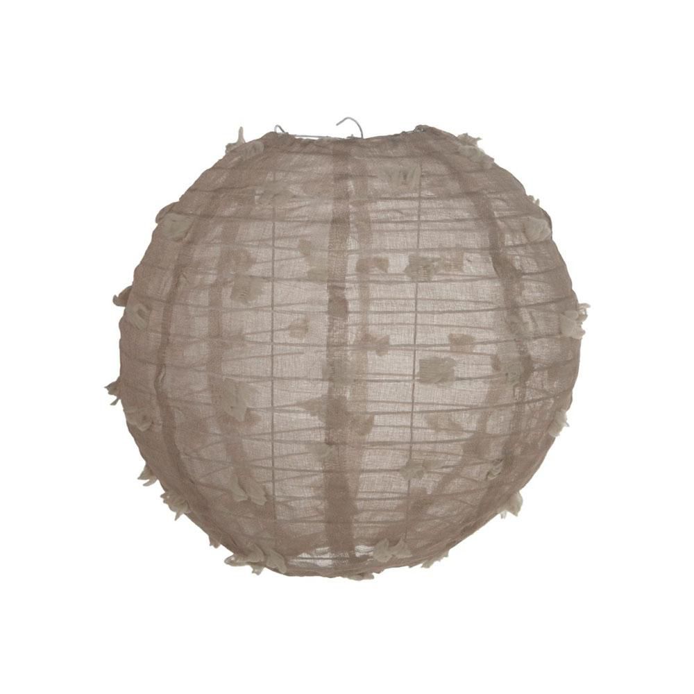 LANTERNA COTONE TONDA C/PALLINI 30X30X30 CM BEIGE LANTERNA COTONE TONDA C/PALLINI 30X30X30 CM BEIGE