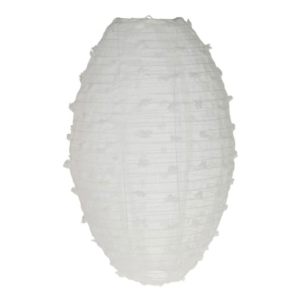 LANTERNA COTONE OVALE C/PALLINI 35X35X55 CM BIANCO LANTERNA COTONE OVALE C/PALLINI 35X35X55 CM BIANCO