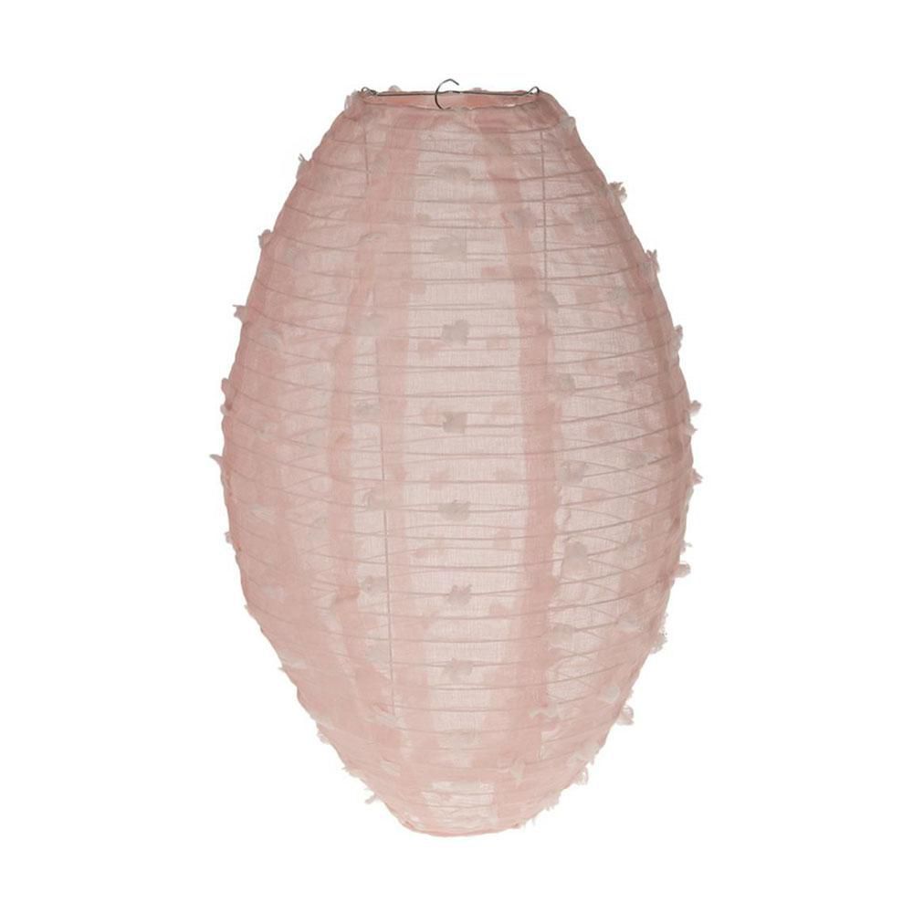 LANTERNA COTONE OVALE C/PALLINI 35X35X55 CM ROSA LANTERNA COTONE OVALE C/PALLINI 35X35X55 CM ROSA