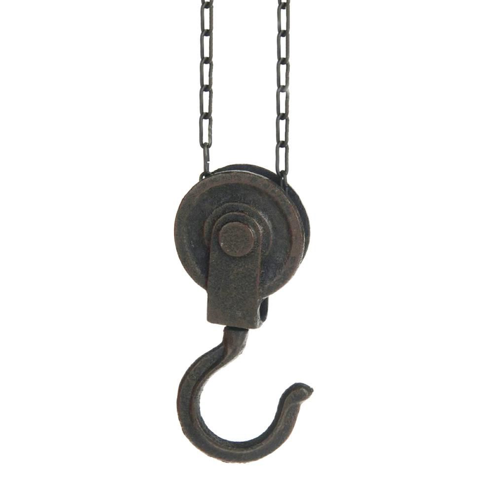 CARRUCOLA FERRO 6X2X15 CM C/GANCIO MARRORE SCURO