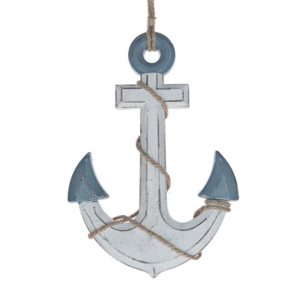 ANCORA LEGNO DECORATA 22,5X32,5X1,4 CM BIANCA/BLU ANCORA LEGNO DECORATA 22,5X32,5X1,4 CM BIANCA/BLU