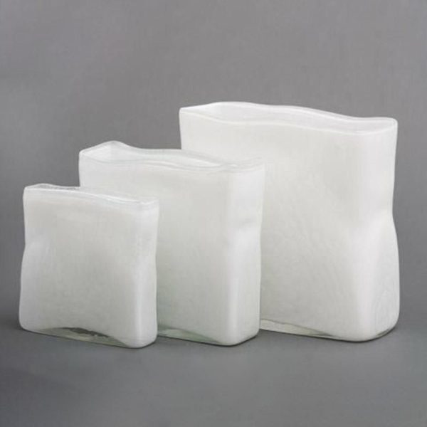 VASO VETRO RETTANGOLAREH20X20X5 BIANCO DZ VASO VETRO RETTANGOLAREH20X20X5 BIANCO DZ