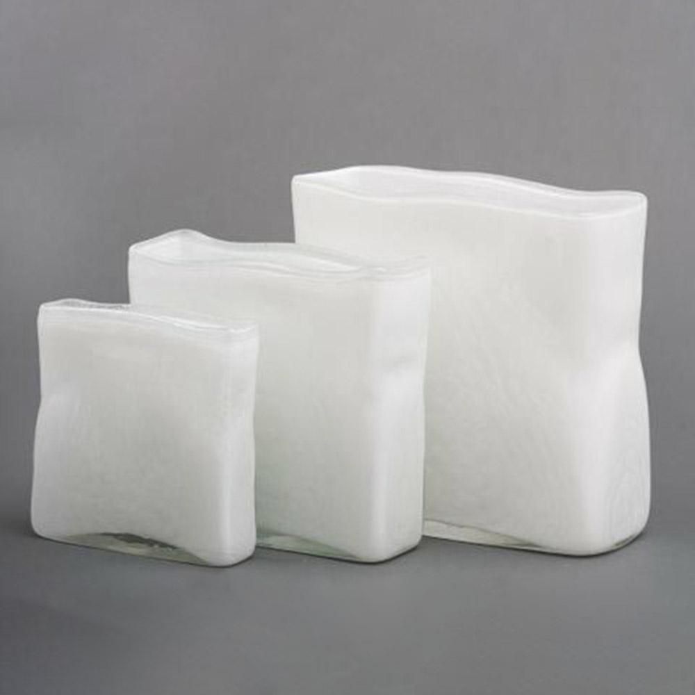 VASO VETRO RETTANGOLAREH20X20X5 BIANCO DZ VASO VETRO RETTANGOLAREH20X20X5 BIANCO DZ