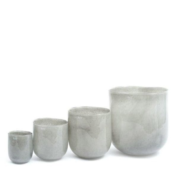 VASO VETRO OVALE H38 D35X24 GRIGIO DZ VASO VETRO OVALE H38 D35X24 GRIGIO DZ