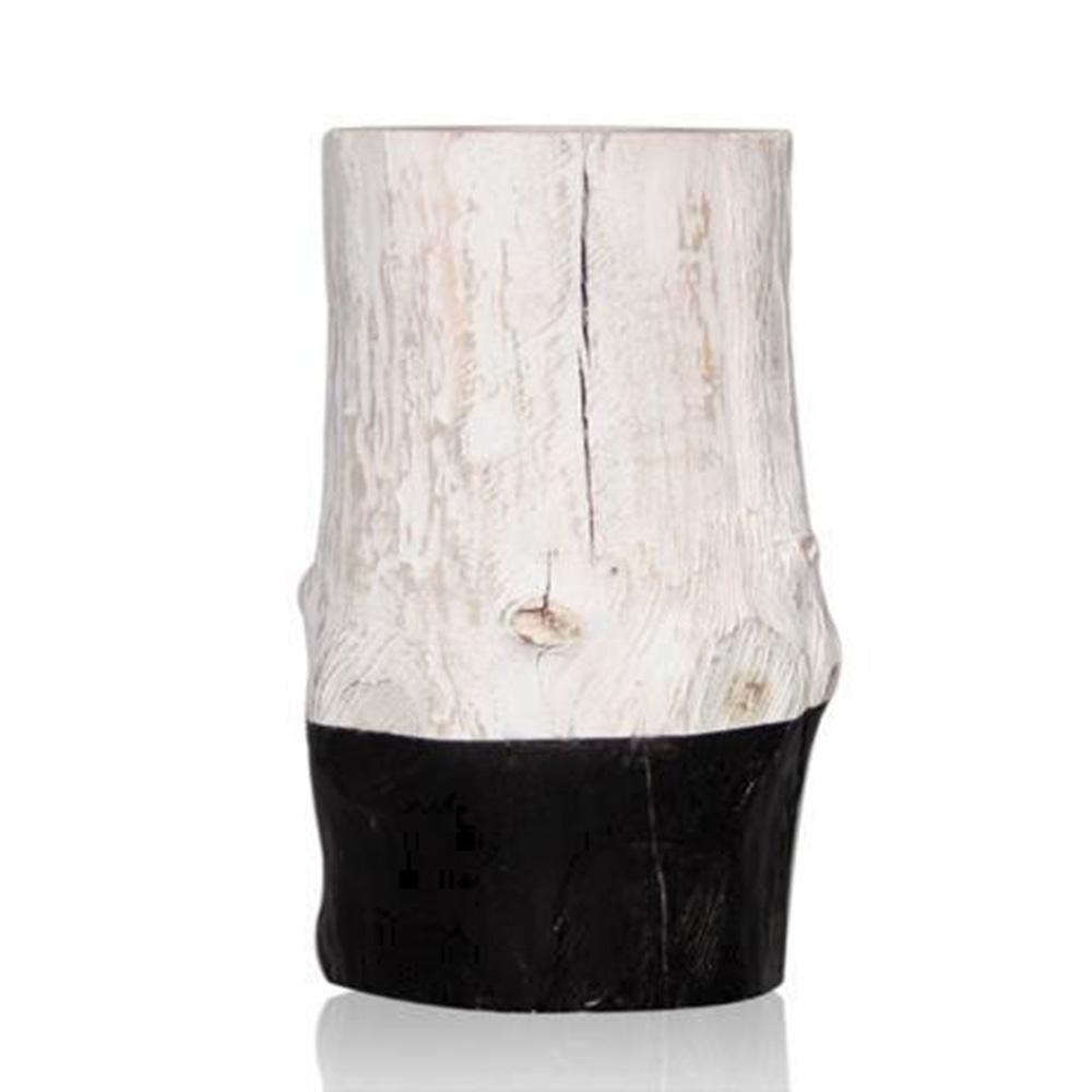 PORTATEALIGHT LEGNO-COZY- D11 H13 BIANCO/NERO