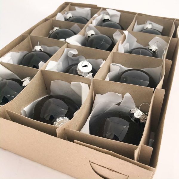 SET 12 SFERE VETRO MM.60 NERO LUCIDO SET 12 SFERE VETRO MM.60 NERO LUCIDO