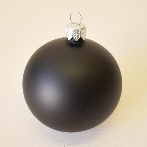 SET 6 SFERE VETRO MM.80SAT. NERO