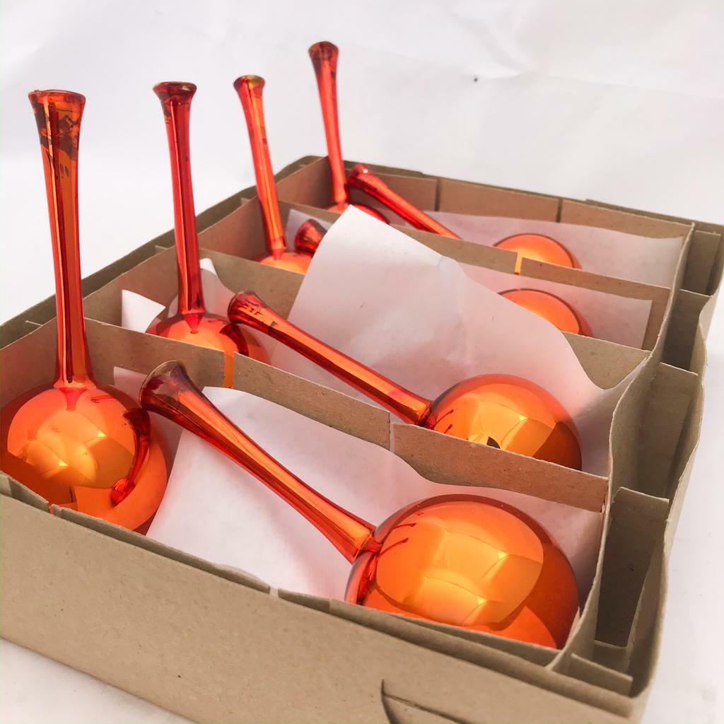 SET 8 SFERE PICK VETRO MM.60 ARANCIO