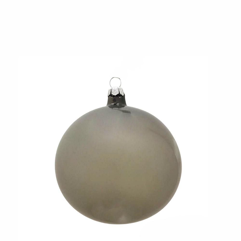 SET 4 SFERE VETRO MM.100 TITANIO PERLATO