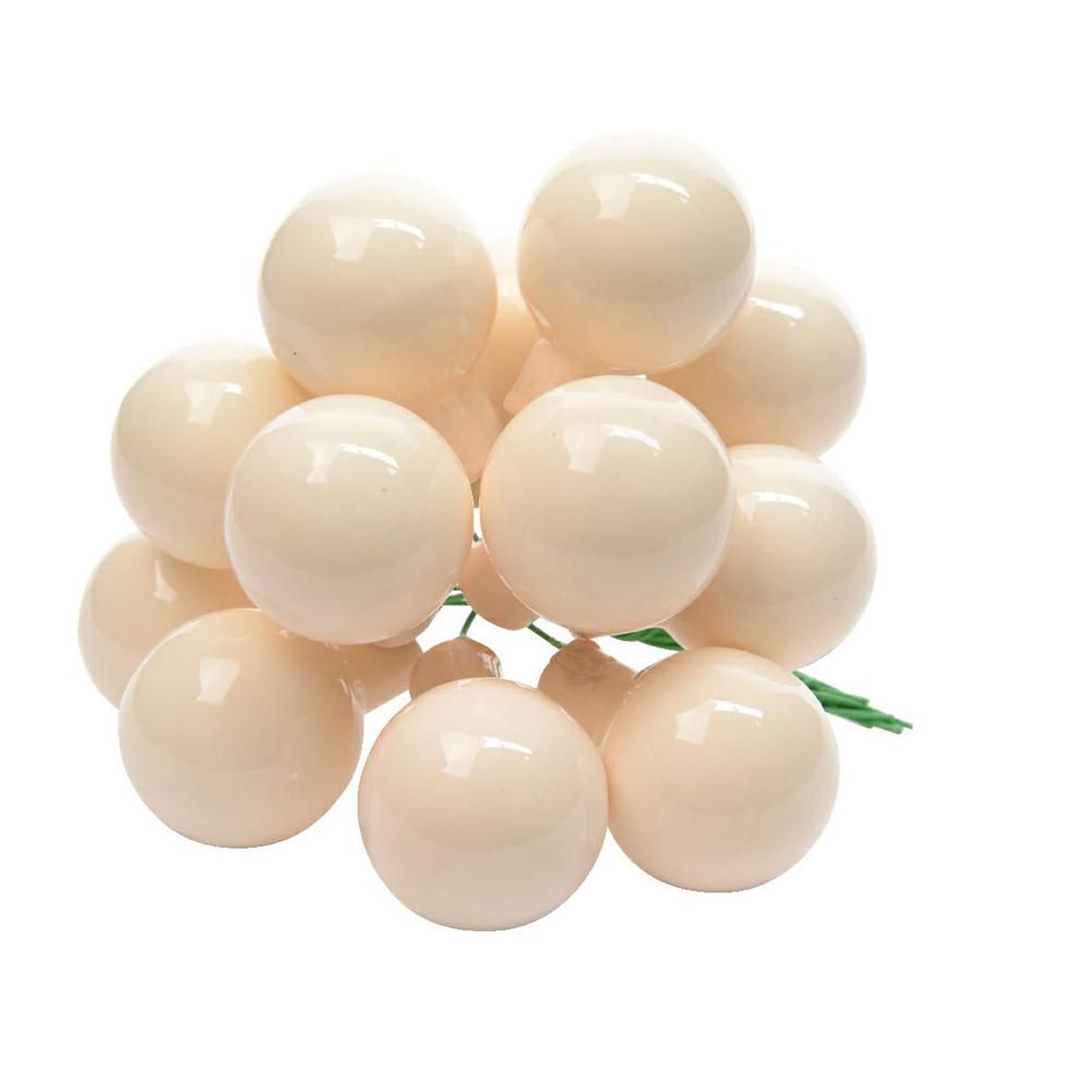 SET 144 SFERE PICK VETRO MM.20 BIANCO LANA PERLATO