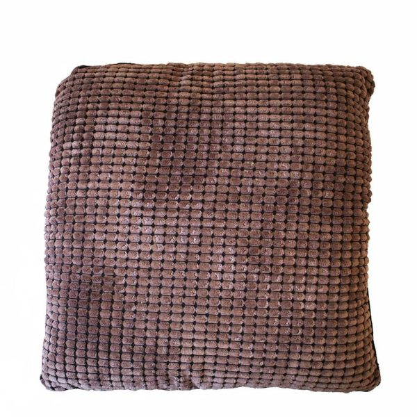 CUSCINO VELLUTO 45X45 CM MARRONE/NOCCIOLA CUSCINO VELLUTO 45X45 CM MARRONE/NOCCIOLA