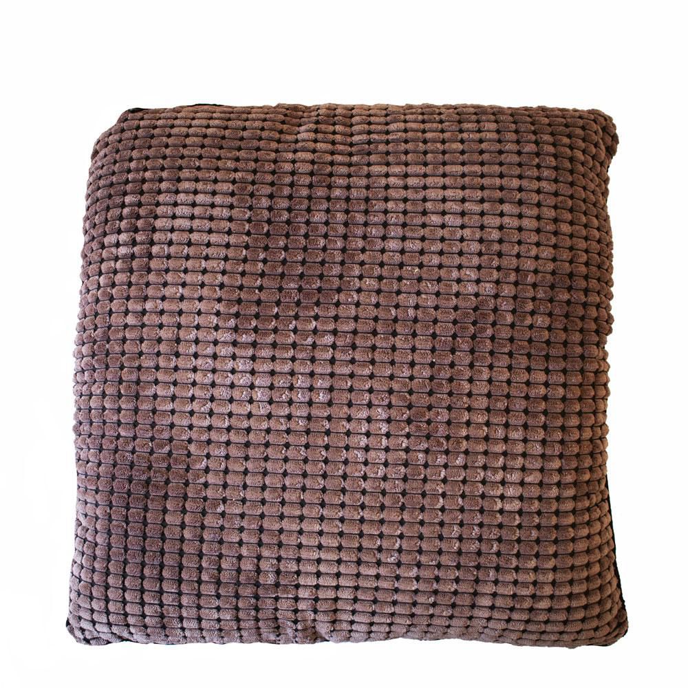 CUSCINO VELLUTO 45X45 CM MARRONE/NOCCIOLA CUSCINO VELLUTO 45X45 CM MARRONE/NOCCIOLA