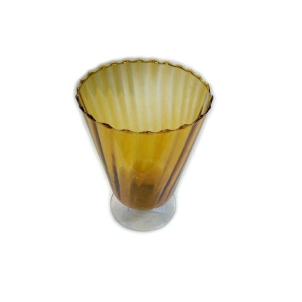 CALICE VETRO RIBBED D12,5 H18 AMBRA ED