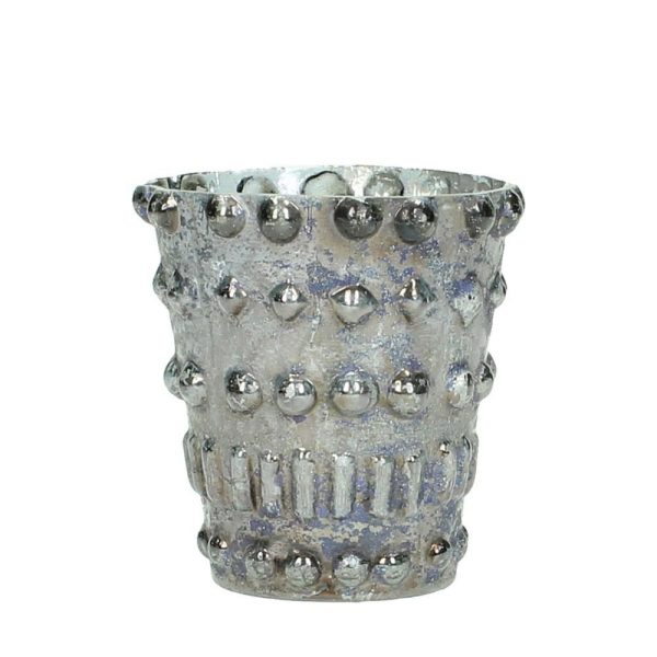 PORTATEALIGHT VETRO LAV. D7H8 BLU ANTIC.