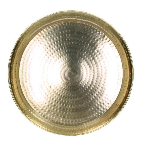 PIATTO METALLO D.58 CMH.5,5 CM MARTELLATO ORO PIATTO METALLO D.58 CMH.5,5 CM MARTELLATO ORO