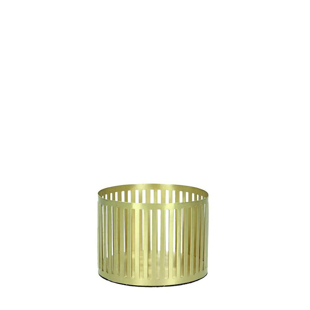 PORTATEALIGHT METALLO RIGATO 7,5X7,5 H5 CM ORO KN PORTATEALIGHT METALLO RIGATO 7,5X7,5 H5 CM ORO KN