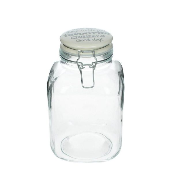 BARATTOLO VETRO C/COP.CER.-CEREALS-14,5X14,5X24 TRASP. KN BARATTOLO VETRO C/COP.CER.-CEREALS-14,5X14,5X24 TRASP. KN