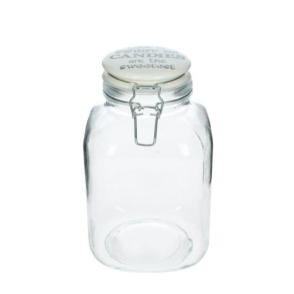 BARATTOLO VETRO C/COP.CER.-CANDIES-14,5X14,5X24 TRASP. KN BARATTOLO VETRO C/COP.CER.-CANDIES-14,5X14,5X24 TRASP. KN