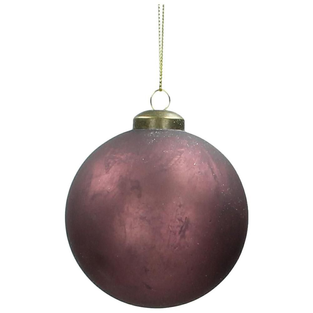 SFERA VETRO MM.80 ANTICATA PORPORA