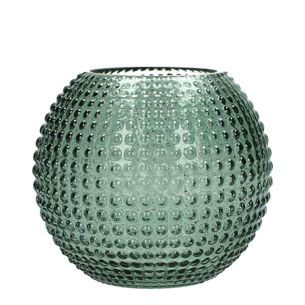 VASO VETRO SFERA BOLLICINE 14,8X14,8X13 VERDE VASO VETRO SFERA BOLLICINE 14,8X14,8X13 VERDE