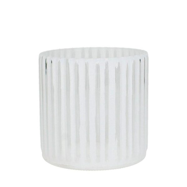 PORTATEALIGHT VETRO ZIGR. D.11 CM H.11 CM BIANCO PORTATEALIGHT VETRO ZIGR. D.11 CM H.11 CM BIANCO