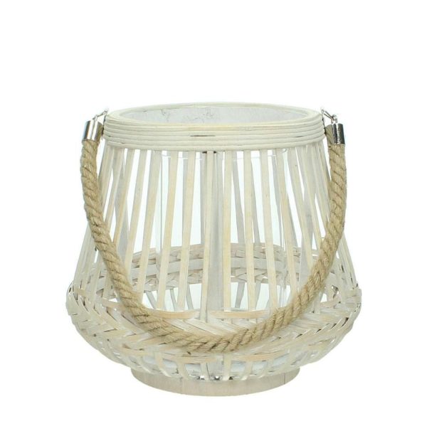LANTERNA BAMBOO D.26,5 CM H.24 CM BIANCO LANTERNA BAMBOO D.26,5 CM H.24 CM BIANCO