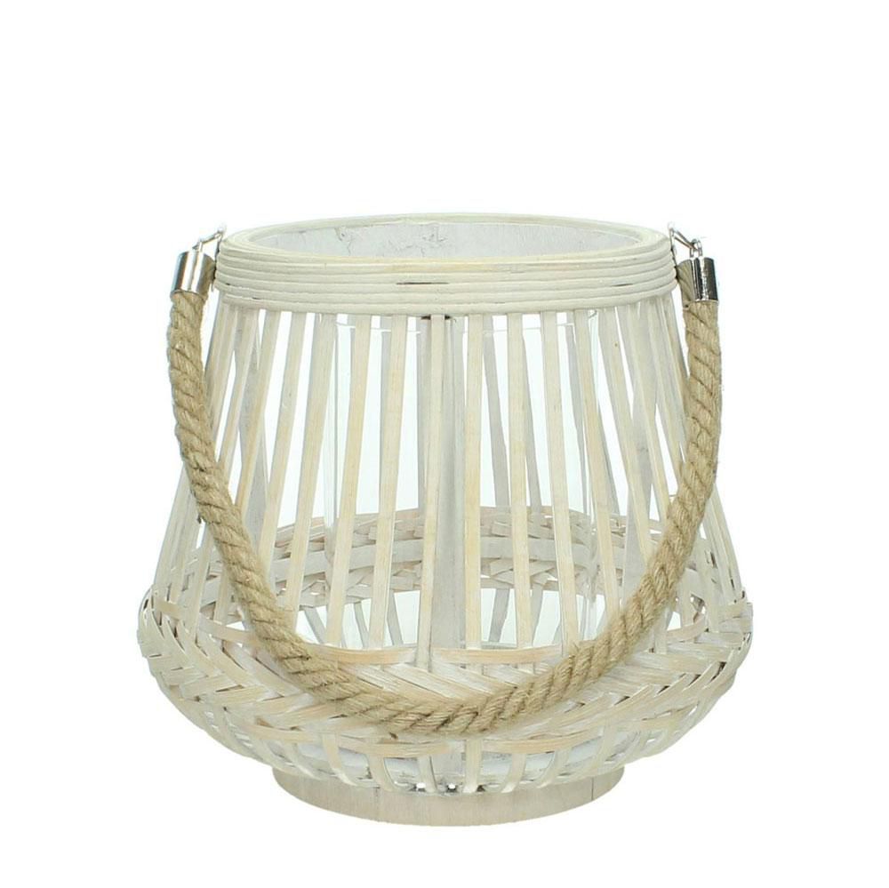 LANTERNA BAMBOO D.26,5 CM H.24 CM BIANCO LANTERNA BAMBOO D.26,5 CM H.24 CM BIANCO