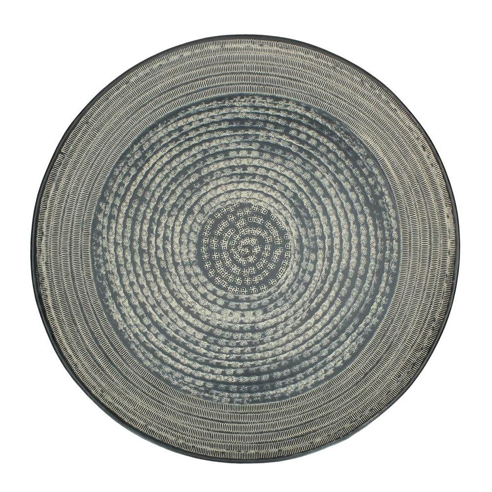 PIATTO ALLUMINIO D. 57 CM H.4,5 CM NERO SATINATO PIATTO ALLUMINIO D. 57 CM H.4,5 CM NERO SATINATO