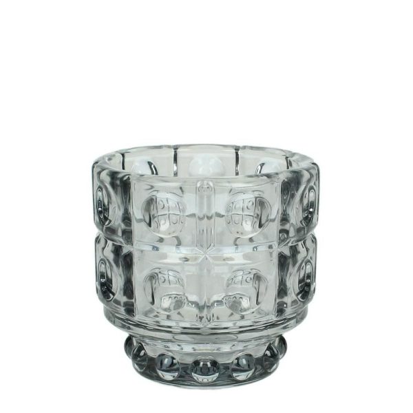 PORTATEALIGHT VETRO 9X9X9 CM GRIGIO PORTATEALIGHT VETRO 9X9X9 CM GRIGIO