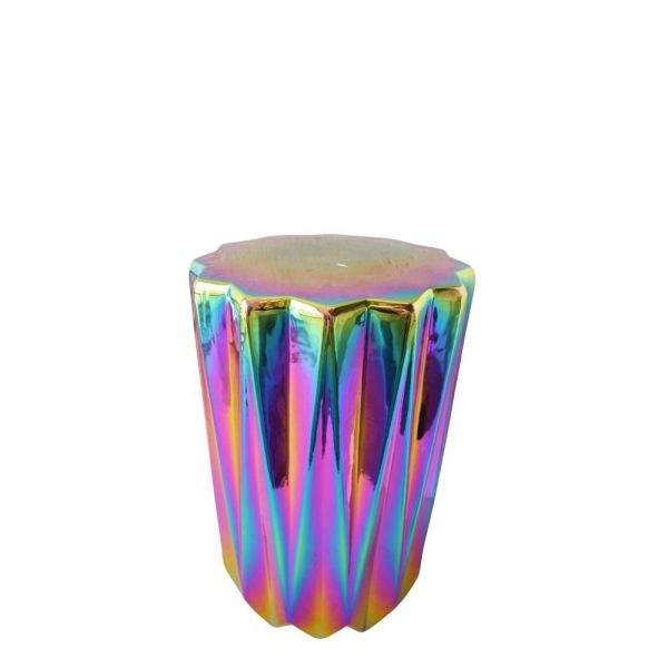 TAVOLO CERAMICA D.32 CMH.43 CM IRIDESCENTE TAVOLO CERAMICA D.32 CMH.43 CM IRIDESCENTE