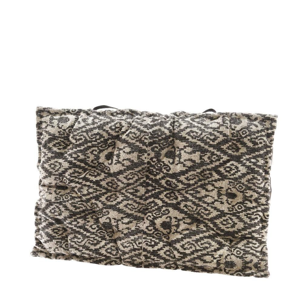 CUSCINO PALLET COTONE 120X80X8 CM BEIGE NERO