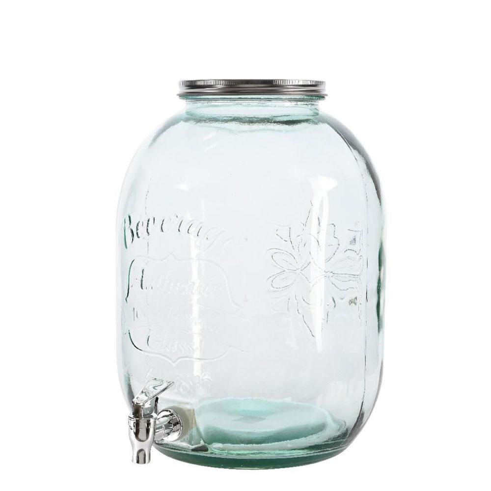 BARATTOLO VETRO C/RUBINETTO D.25 CM H.35 CM TRASPARENTE