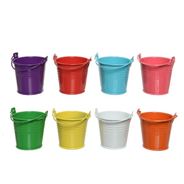 SET 8 SECCHIELLI LATTA D.6 CM H.5,5 CM ASSORTITI SET 8 SECCHIELLI LATTA D.6 CM H.5,5 CM ASSORTITI