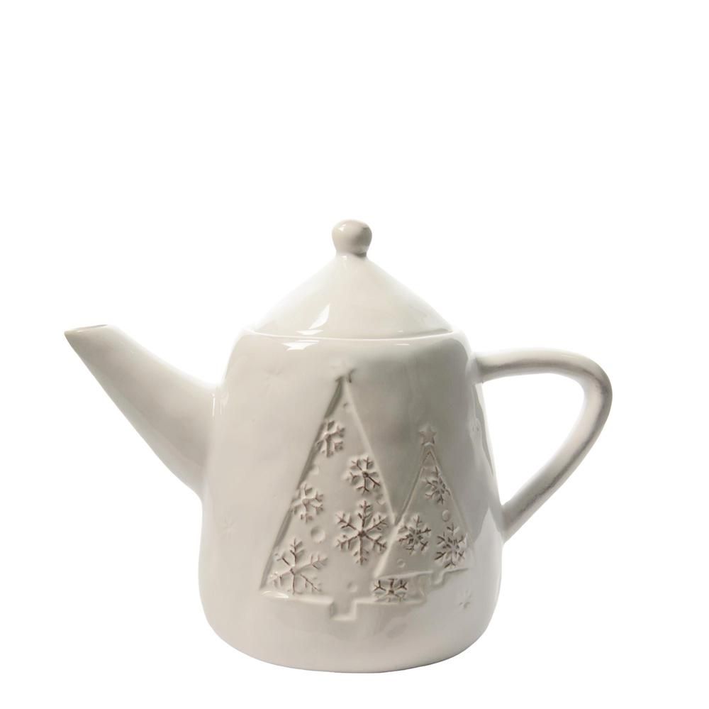 TEIERA CERAMICA 22,5X13X17 CM -DOLOMITE TREE- BIANCO