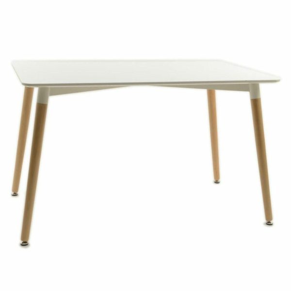 TAVOLO DINING MDF 120X80X73 CM C/GAMBE FAGGIO BIANCO TAVOLO DINING MDF 120X80X73 CM C/GAMBE FAGGIO BIANCO