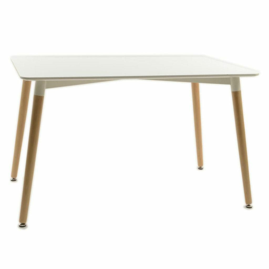 TAVOLO DINING MDF 120X80X73 CM C/GAMBE FAGGIO BIANCO TAVOLO DINING MDF 120X80X73 CM C/GAMBE FAGGIO BIANCO