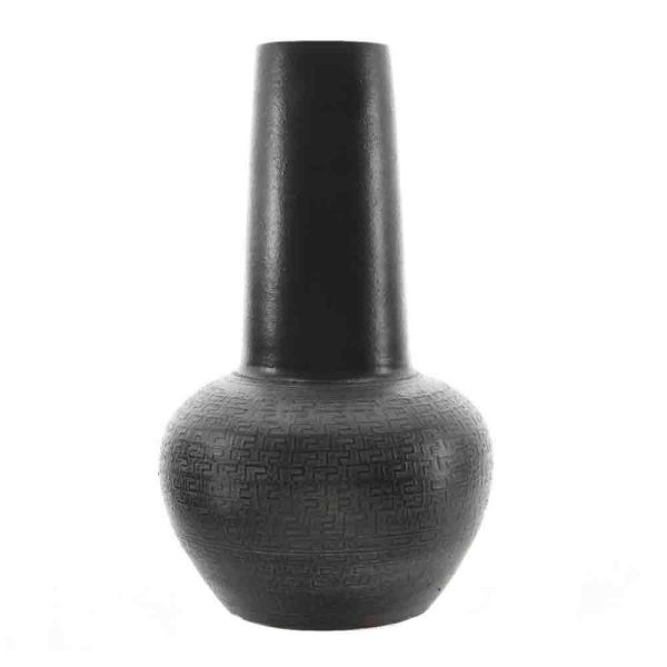 VASO TERRACOTTA D.27 CMH.45 CM -STRUCTURE WASHED- NERO VASO TERRACOTTA D.27 CMH.45 CM -STRUCTURE WASHED- NERO